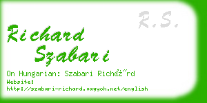 richard szabari business card